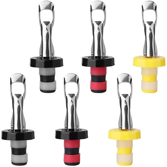 Stopper 6Pcs Sealed Vacuum Bottle Stopper Reusable Expanding Manual Beverage Bottle Stopper Practical Bottle Cork for Home Club KTV Bar Party Gatherings