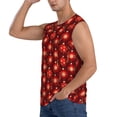 thumbnail image 3 of Fotbe Christmas Red Balls Men's Camiseta sin Mangas Estampada para Hombres, Playera Casual para Gimnasio, Entrenamiento, Playa-Medium, 3 of 7