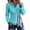 Sky Blue, variant on Blouses for Women - Fashionable Front Twist Paisley Print Scarf Belt Long Sleeve Top - Business Casual Work Blouse,Navy S