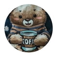 thumbnail image 4 of Orinice Teddy Bear Round Table Cover Stain Resistant Washable Indoor Outdoor Tablecloth Kitchen Dining Wedding Parties Outdoor Fitted 100% Polyester Fiber 54-58, 4 of 8
