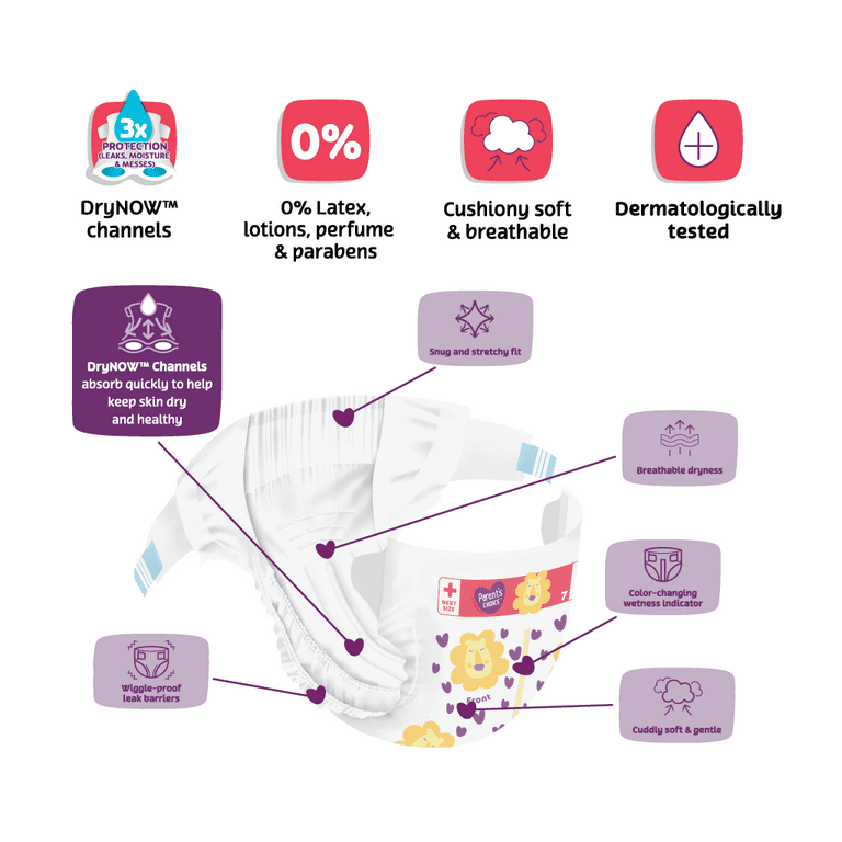 Parent's Choice Dry & Gentle Diapers Size 7, 120 Count (Select for More  Options)