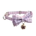 thumbnail image 5 of Cat Collar Breakaway, Small Cat Collar with Cute Bow Tie and Bell Plaid Flower, Adjustable Safe Kitten Collar for Girl & Boys Cats X9Q9, 5 of 8
