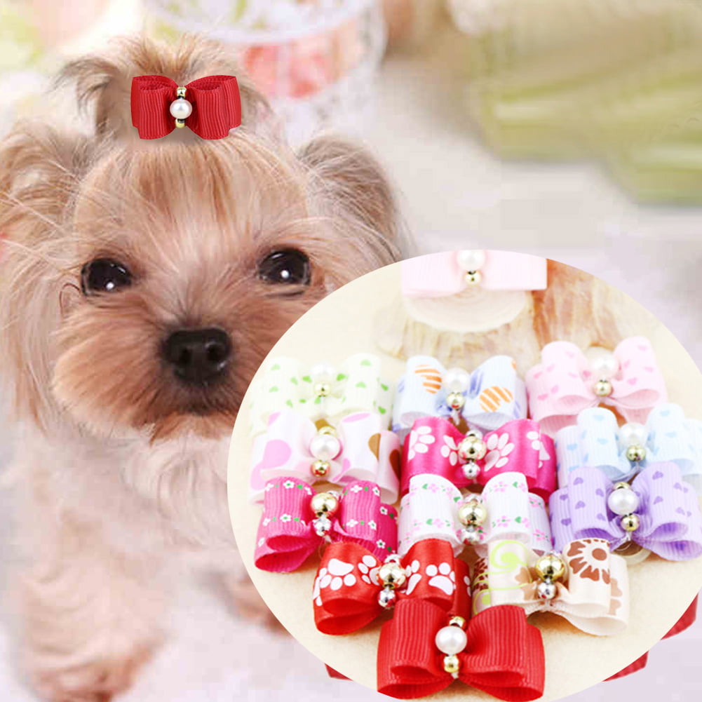 Details about   10Pcs Cute Dog Accessories Pet Hair Bows Different Styles And Colors SupplyOES5 