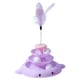 thumbnail image 2 of onlyliua para Interior/Exterior Plato Giratorio para Mascotas, Juguete para Gatos, Torre Espacial de Cuatro Capas, Plato Giratorio para Gatos, Se Pueden Insertar Plumas, Herramienta de Relajación par, 2 of 5