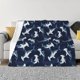 thumbnail image 1 of Fotbe Cute Shark Manta de Franela con Estampado, Manta Ultrasuave para Cama, Sofá, Auto, Hipoalergénica y Antibolitas-50"x40", 1 of 6
