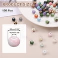 thumbnail image 2 of Uxcell 100 Pcs Porcelain Beads, 6 mm Round Ceramic Handmade Spacer Loose Beads for Bracelet Necklace Earring Jewelry Making DIY Crafts, Pink Blue Spotted, 2 of 6