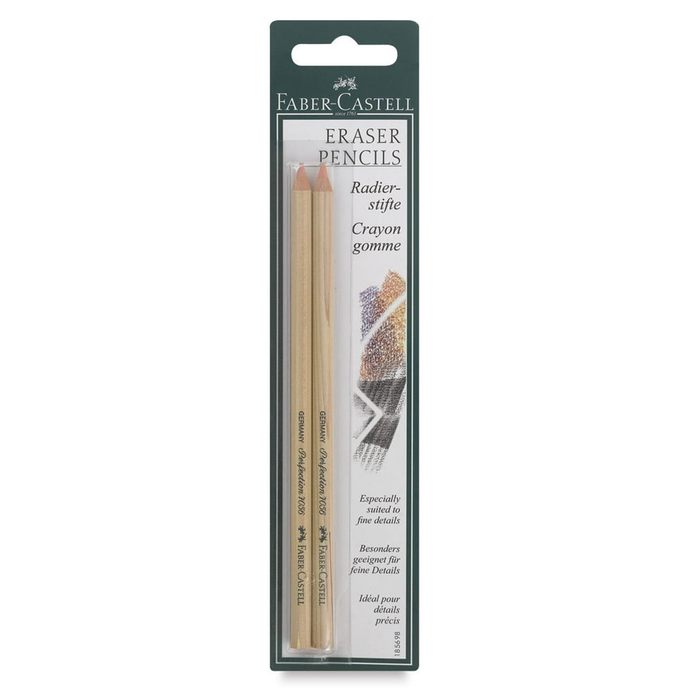 Eraser Plastic Pencil Large With Sleeve Faber-Castell Eraser Pencil: Plastic, Red, 2 pieces - Walmart.com
