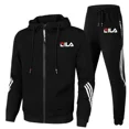thumbnail image 2 of Primavera y otoño nueva ropa deportiva para hombres conjunto de 2 piezas chaqueta con cremallera pantalones deportivos casuales ropa de marca hombres conjunto de ropa deportiva para correr, 2 of 5