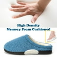 thumbnail image 2 of cosyone1997 Fuzzy Two-Tone Slippers for Women Memory Foam House Shoes with Non-slip Sole for Indoor and Outdoor Comfort, 2 of 5