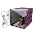 thumbnail image 2 of Underwater Dog Crate Cover, Seaweed and Sea Sponges Coral Reef Diving Aqua Deep Ocean Plants Animals, Easy to Use Pet Kennel Cover Small Dogs Puppies Kittens, 7 Sizes, Dark Coral Indigo, by Ambesonne, 2 of 6