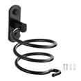 thumbnail image 1 of Hair Dryer Holder Aluminum Wall Mounted Hair Dryer Holder Cable Rack for Kitchen Bathroom Bathroom Accessories(Black), 1 of 5