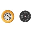 thumbnail image 1 of Reloj de pared redondo, silencioso y moderno con forma de mancuerna, de acrílico y madera, decorativo para gimnasio, con diseño 3D de levantamiento de, 1 of 8