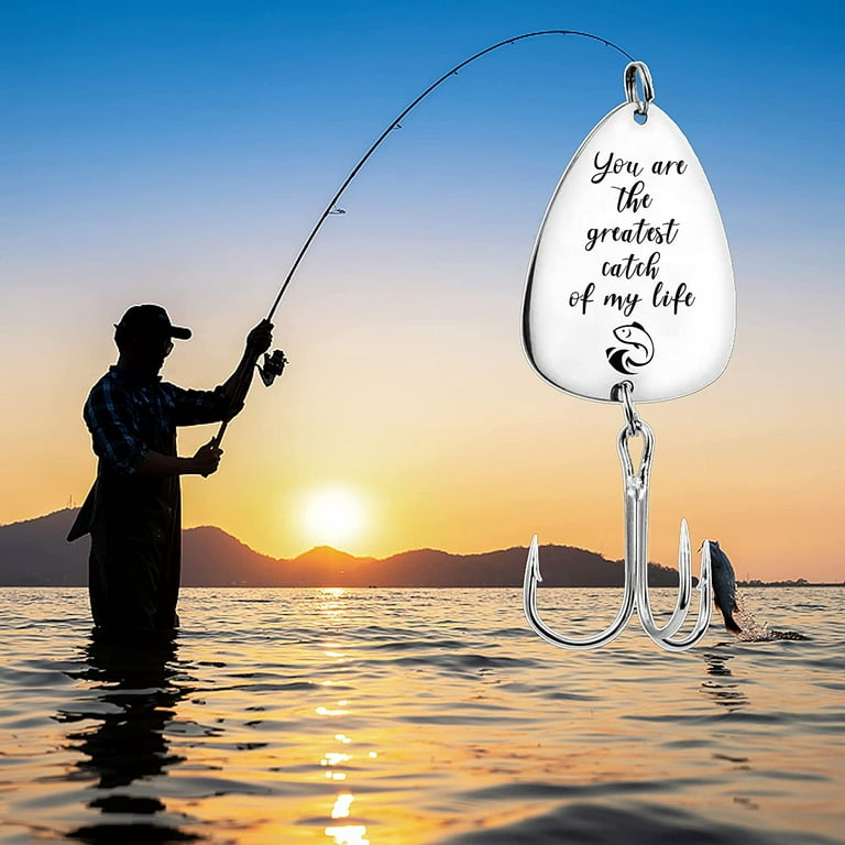 You are The Greatest Catch of My Life Fishing Lure Hook Gift Stainless  Steel Treble Fishhooks Fishing Circle Hook with Gift Box Fishing Tackle for  Husband Boyfriend Birthday Gift 