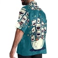 thumbnail image 3 of Tiny teeth Men's Spread Collar Poplin Beach Shirts - Casual Printed Button Down Short Sleeve Summer Tops for Unisex, 3 of 6