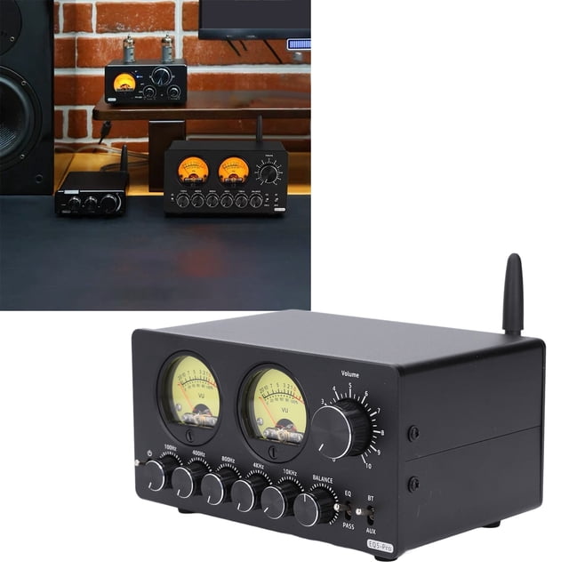 Preamplificador de EQ, Sonido digital digital IGual a la compactación de doBle vintage vu medidor de medidor diseño 5 de banda para altavoces de computadora