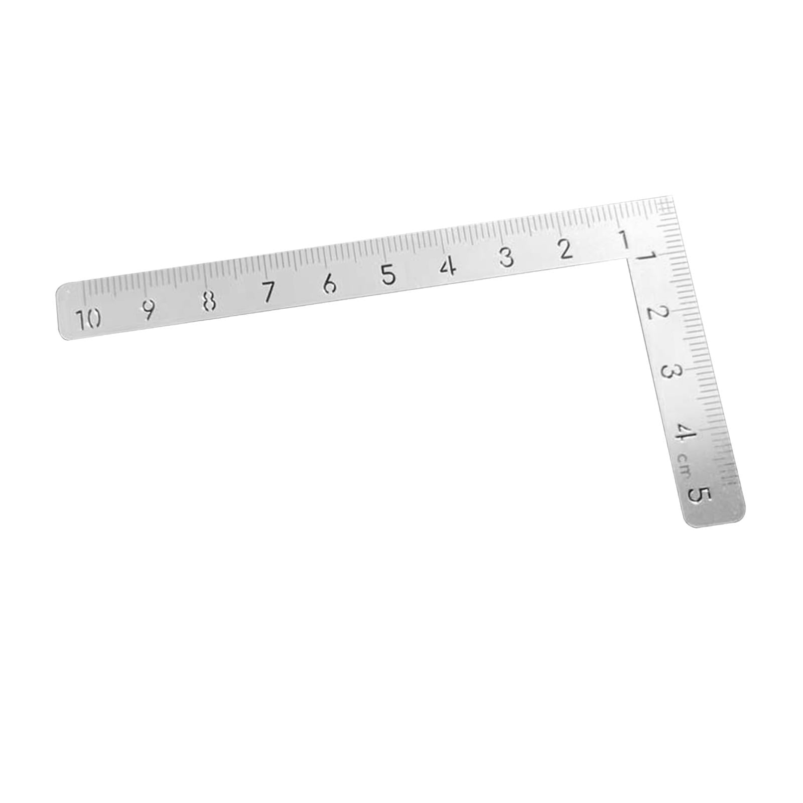 Mini Framing Ruler Measuring Layout Tool Stainless Steel Square Right Angle  Ruler Precision for Building Framing Gauges Ruler,50x100x1.2mm 