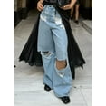 thumbnail image 3 of Michellecmm  Women Fashion Jeans Ripped Loose Denim Pants Spring Trousers, 3 of 9