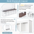thumbnail image 6 of Harper & Bright Designs Farmhouse Hall Tree with Bench and Hooks , 4-in-1 Coat Rack with Shoe Cabinet , 76.7"H Entryway Tree with Storage and Adjustable Shelves for Living Room , White, 6 of 15