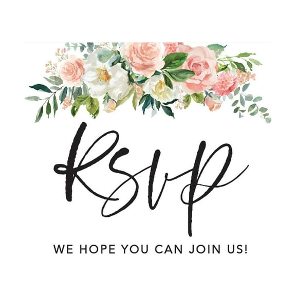 Koyal Wholesale 56-Pk RSVP Postcards for Wedding Peh Floral Garden Cardstock Response Reply Cards, "4 x 6"