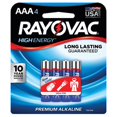 thumbnail image 1 of Spectrum-Rayovac Piles Alcalines AAA - Lot de 4, 1 of 1