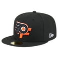 thumbnail image 3 of Men's New Era  Black Philadelphia Flyers Deceptor 59FIFTY Fitted Hat, 3 of 5