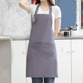 thumbnail image 5 of Clearance! Apron for Men Women with Adjustable Straps and Large Pockets Canvas Cotton Cooking Kitchen Bib Aprons Grey 1 Canvas Apron, 5 of 7