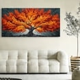 thumbnail image 5 of Canvas Wall Art for Living Room - Large Red Tree of Life Canvas Prints, Modern Abstract Nature Painting Wall Decor for Bedroom Bathroom and Office, 5 of 7