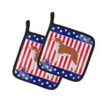 thumbnail image 1 of ""Caroline'S Treasures Usa Patriotic Borzoi Galgo Ruso Par De Agarraderas Bb3299Pthd 7.5Hx7.5W Multicolor"", 1 of 1