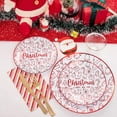 thumbnail image 5 of 175pcs Christmas plastic Plates - Red Disposable Plates Set Include 25 Dinner Plates-25 Dessert Plates-25 Knives-25 Forks- 25 Spoons-25 Cups-25 Napkins Perfect for Christmas Party & Picnic, 5 of 18