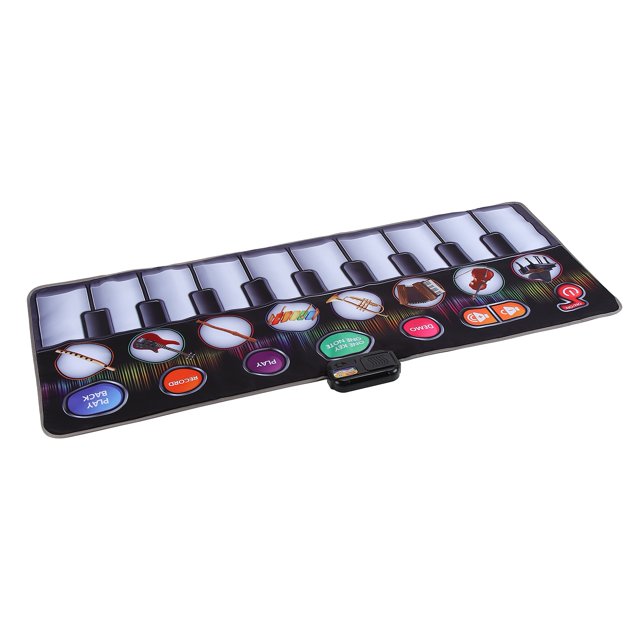 Tapete Para Teclado De Piano, Tapete Musical Con Patrón De Instrumentos Musicales, No Tóxico, Inodoro, Portátil, Plegable, Para Fiesta De Cumpleaños, Jardín De Infantes, Hogar
