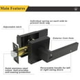 thumbnail image 4 of Square Privacy Door Levers Keyless Chrome Door Handle Indoor Door Handles Interior Bed/Bath Door Lever Handleset Reversible for Left Right Sided Doors, 4 of 6