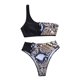 thumbnail image 2 of Gibobby Conjunto de traje de baño de bikini Conjunto de traje de baño dividido para mujer Bikini Sexy Ropa de playa Traje de baño Patchwork Vendaje Traje(Negro,M), 2 of 4
