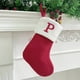 thumbnail image 1 of Seyotauo Christmas Stockings with Initials, Embroidered Xmas Stockings, 7" Large Knitted Xmas Stocking, Christmas Party Fireplace Family Hanging Stocking Decorations, 1 of 6