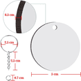 thumbnail image 2 of 120 Pieces Round Sublimation Keychain Blanks Double Side Heat Transfer Blanks MDF Key Rings Blank Board Key Chain Blanks, 2 of 7