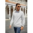 thumbnail image 3 of COOFANDY Mens Quarter Zip Pullover Quilted Sweatshirt Knit Long Sleeve Mock Neck Sweater Polo with Pocket, 3 of 6