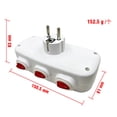thumbnail image 3 of One to Three Extension Socket 3 Hole Independent Switches Overload Protection Fire Retardant Material Wall Mounted Space Saving Power Adapter for Home Office Desk Entertainment Center, 3 of 7