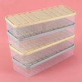 thumbnail image 2 of 4 Pcs Set Refrigerator Food Preservation Storage Box Plastic Freezer Space Saver Food Container Org, 2 of 5