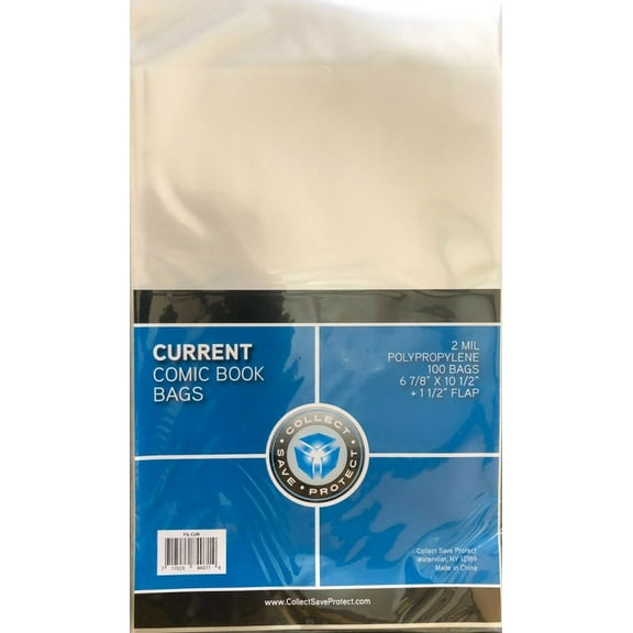Comic Supplies Current Comic Book Bags [100 Count]