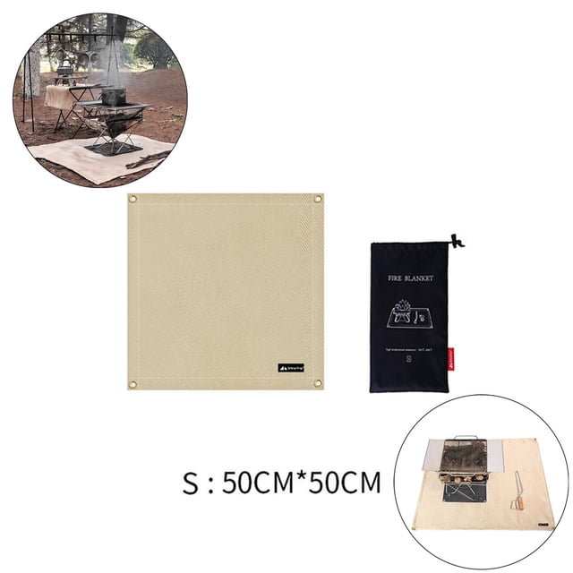 Alfombrilla ignífuga perfecl para exteriores para fogatas y parrilla 50x50cm Retardante de llama