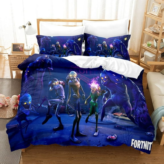 Fortnite Bedding Sets Twin Queen King Size Game Printed Bed Set 3Pcs Duvet Cover Bedroom Decor for Boys Girls Adult Gift 1Comforter 2 Pillowcases