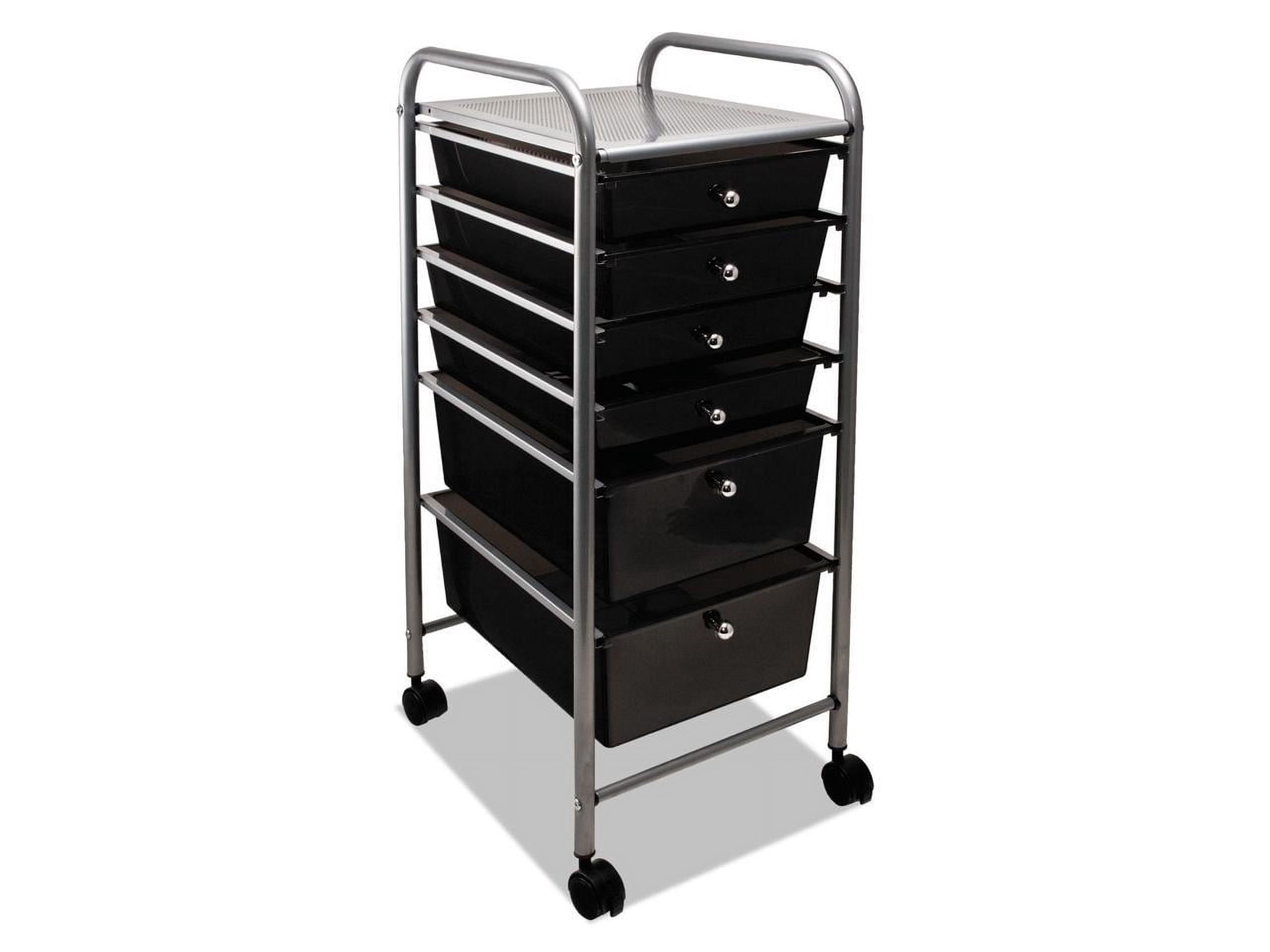 Advantus Portable Drawer Organizer, 13w x 15 3/8d x 32 1/8h, Smoke/Matte Gray