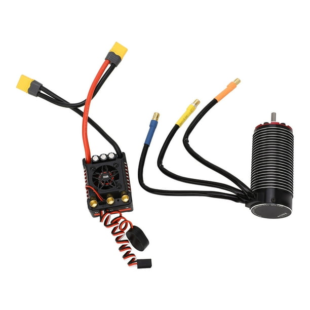 150A ESC, Resistencia Al Calor Rotor De 4 Negro Buen Aislamiento 4092 Motor Sin Escobillas Para Coche De Control Remoto A Escala 1/8