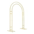 thumbnail image 5 of Gold Metal Double-tube Arch Stand Wedding Flower Backdrop Decor Rack 150*60*220cm, 5 of 10