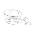 thumbnail image 4 of Barandilla colgante de acero inoxidable, macetero para plantas, cesta decorativa, soporte en maceta resistente para dormitorio, balcón, cafetería,, 4 of 8