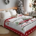 thumbnail image 3 of Red Truck Flannel Blanket for Bed,Travel and Camping, Christmas Tree Cardinal Super Soft Cozy Blanket for All Seasons 30"x40", 3 of 9