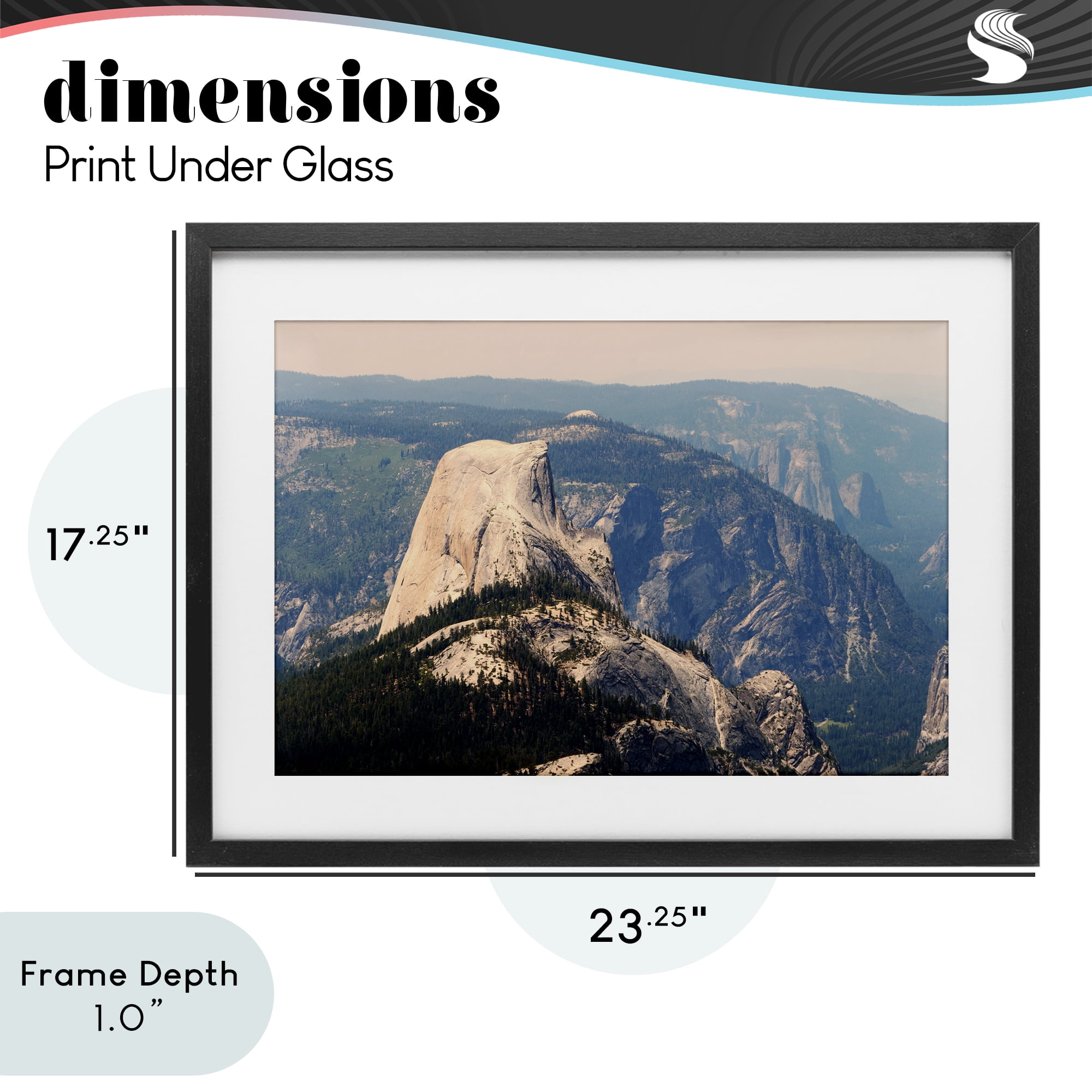 Stupell Industries Granite Monolith Above Forest Black Framed Print Under Glass, design by Gemma Bardot