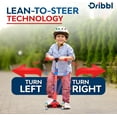 thumbnail image 4 of Dribbl 3-Wheel Kids Scooter - Lean-to-Steer Technology, Adjustable Height Handlebar, Anti-Slip Deck, Scooter for Boys & Girls Ages 2+, Child Safety Approved, Support Riders Up To 165 lbs, Red & Blue, 4 of 6