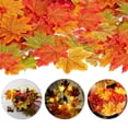 thumbnail image 3 of Artificial Maple Leaves Mixed: Faux Fall Leaf Fake Autumn Leaf for Thanksgiving, 3 of 10