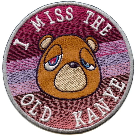 I Miss The Old K Bear Patch Round Rap Hip Hop Embroidered Iron On