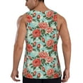 thumbnail image 3 of Haiem Rose Flowers Men Workout Tank Top Gym Bodybuilding Sleeveless Muscle T Shirts Athletic Tank Breathable Workout Shirt-3X-Large, 3 of 9